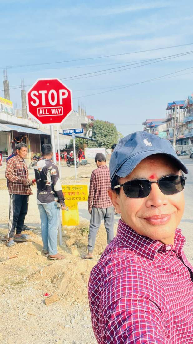 Installing stop sign